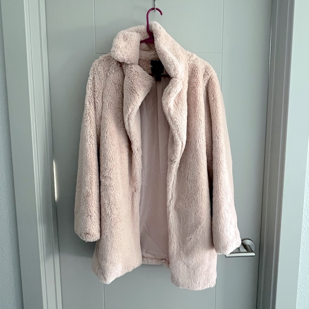 Millennial Pink Faux Fur Jacket